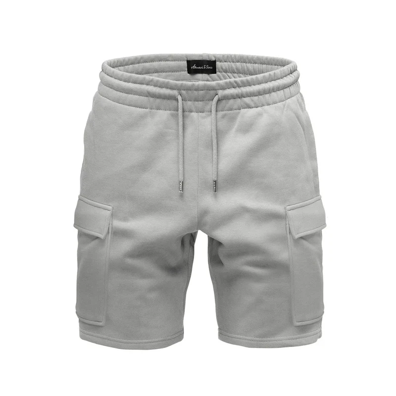 Ljusgrå Sweatshorts Herr med Cargofickor – Amaci & Sons