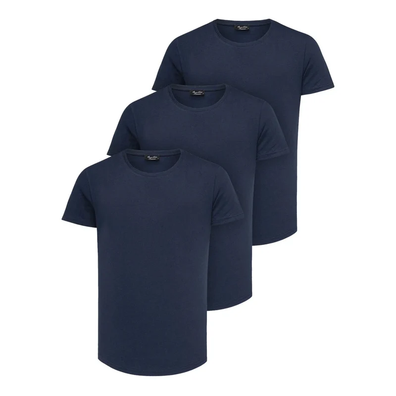 3-pack mörkblå t-shirts herr – Amaci & Sons