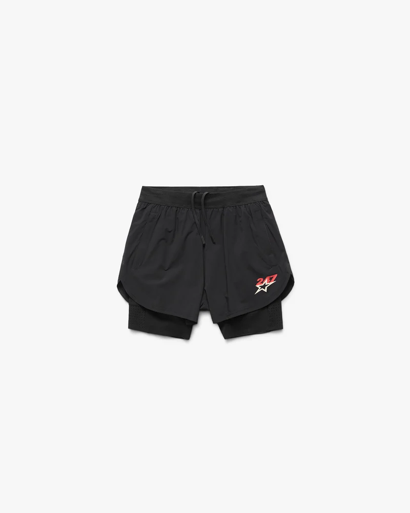 247 Hybrid 2-In-1 Short - Jet Black