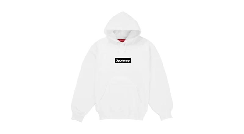 Supreme Paris Anniversary Box Logo Hoodie White