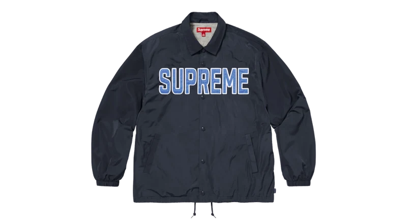 Supreme Spellout Coaches Jacket Navy