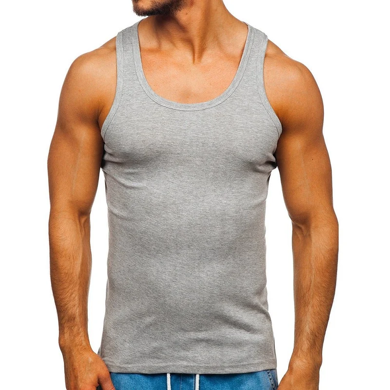 Herrlinne Grå - Solid Tank Top