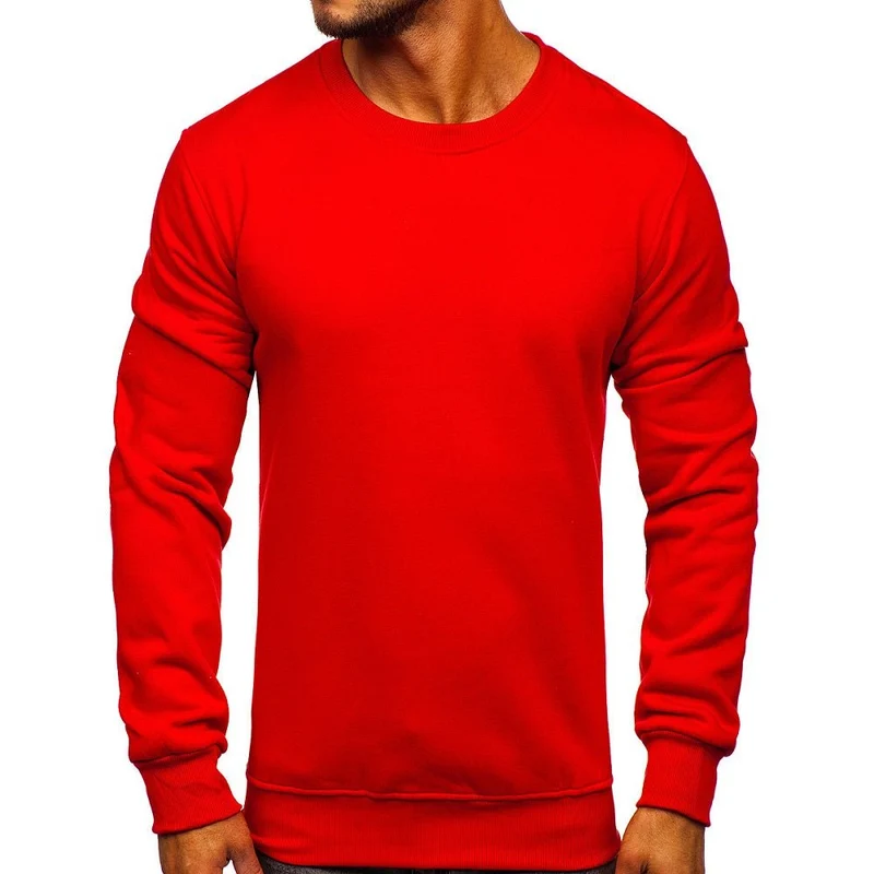 Herrtröja solid - Sweatshirt röd
