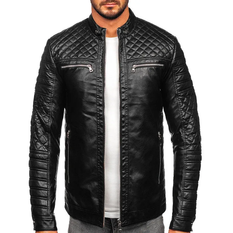 Skinnjacka Biker modell - Svart herrjacka