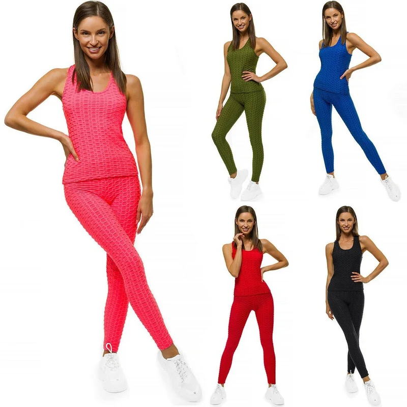 Träningsset Leggings och Linne 5 olika färger - Utförsäljning