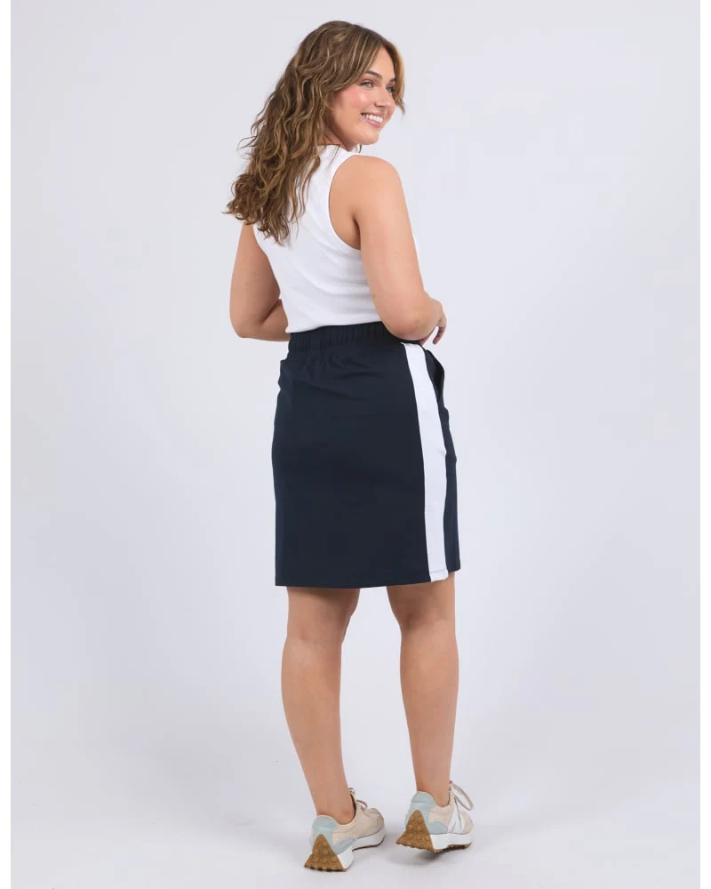 Nico fleece skirt navy with white panel (Last one size 8)