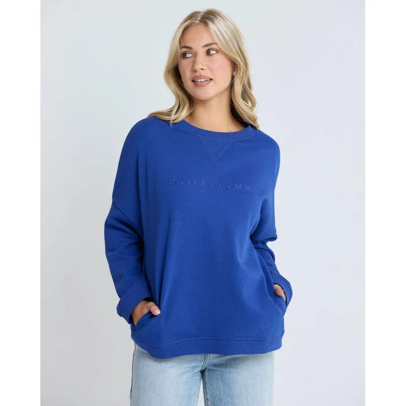 Newport pocket cobalt blue sweatshirt