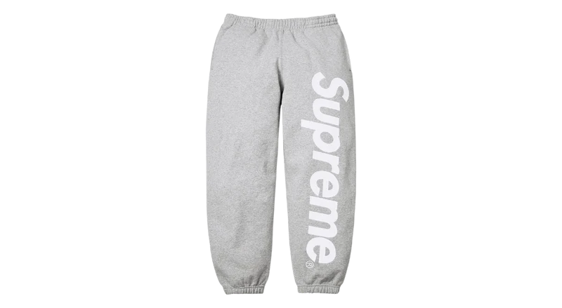 Supreme Satin Applique Sweatpant Heather Grey (SS26)