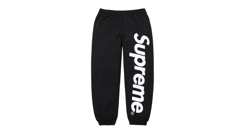 Supreme Satin Applique Sweatpant Black (SS26)