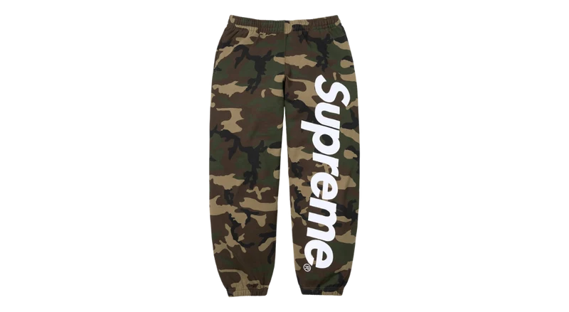 Supreme Satin Applique Sweatpant Woodland Camo (SS26)