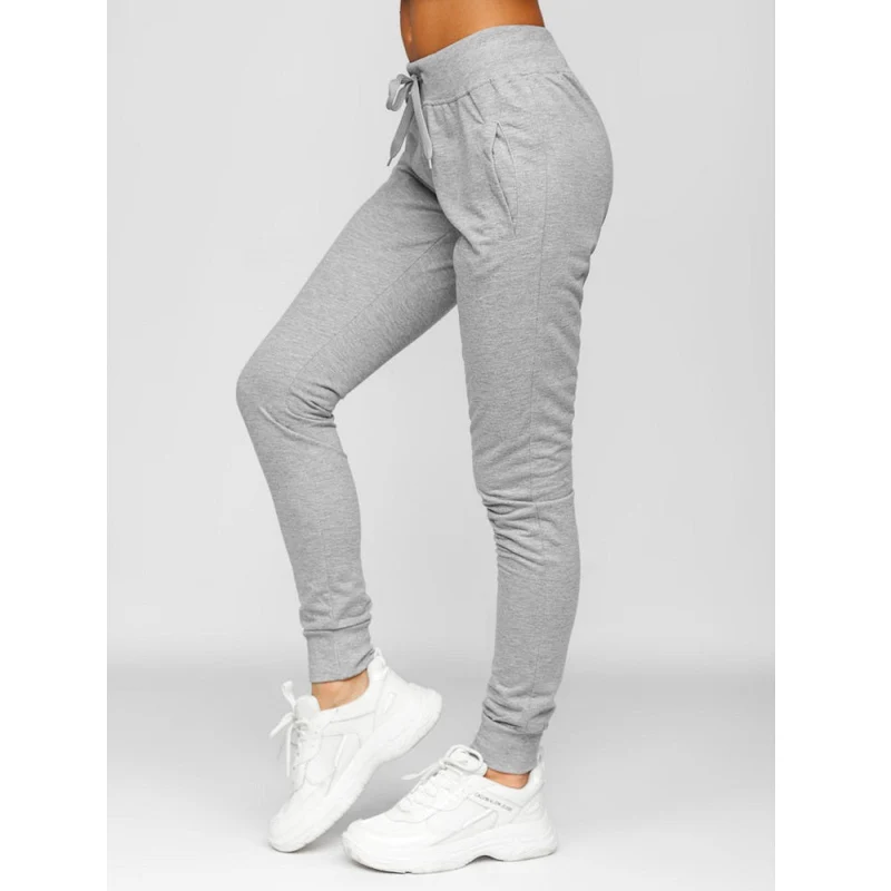 Ljusgråa Mjukisbyxor - Sweatpants Dam