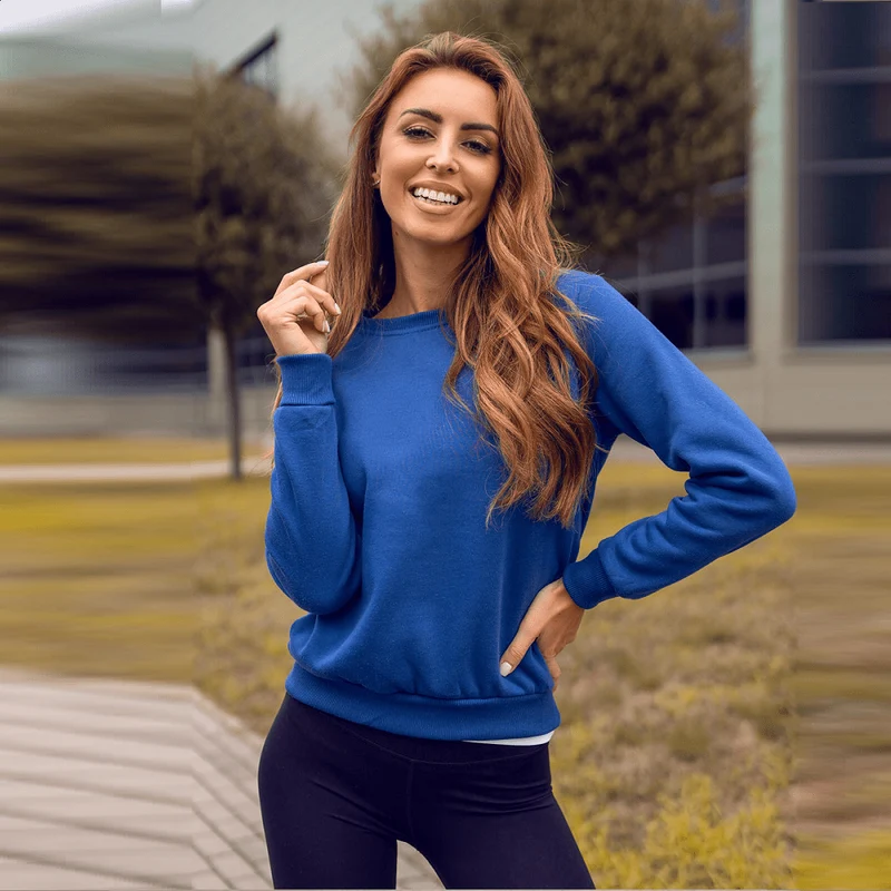 Dam Sweatshirt Mörkblå Damtröja
