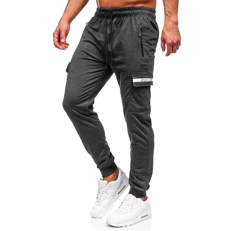 Sweatpants Cargomodell - Grafitgrå Träningsbyxa