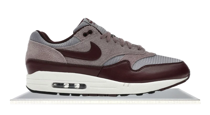 Air Max 1 Essential PRM Cement Grey Burgundy Crush