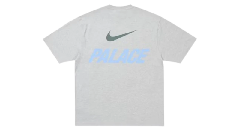 Palace x Nike Font Swoosh T-shirt Grey Marl