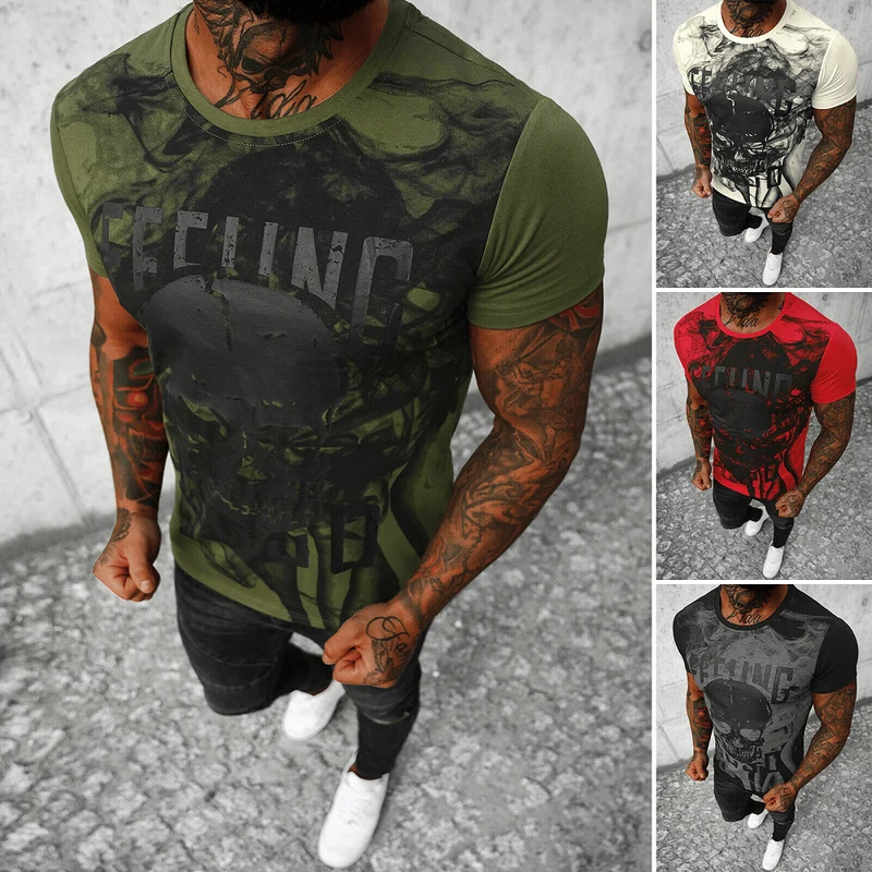 Herr T-shirts - Printed front - 4 olika färger - Utförsäljning