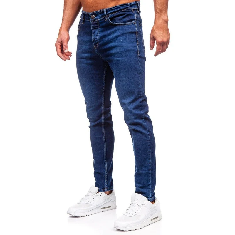 Mörkblåa slim fit jeans - Herrjeans