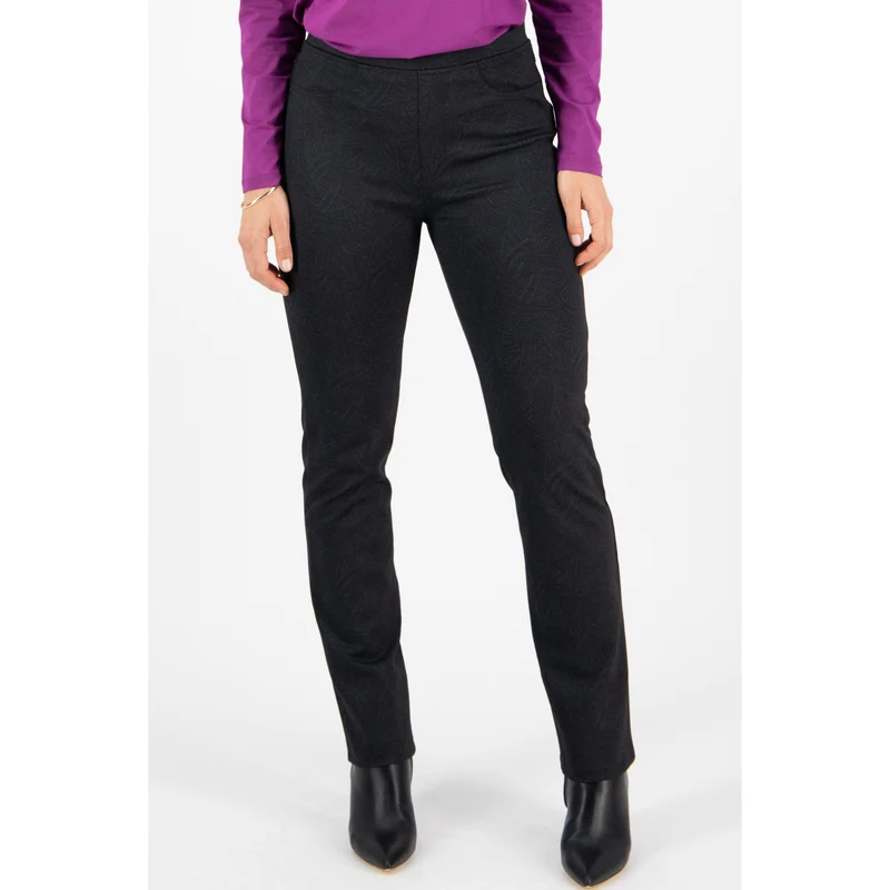 Slim Leg full length printed ponti pull on Breeze