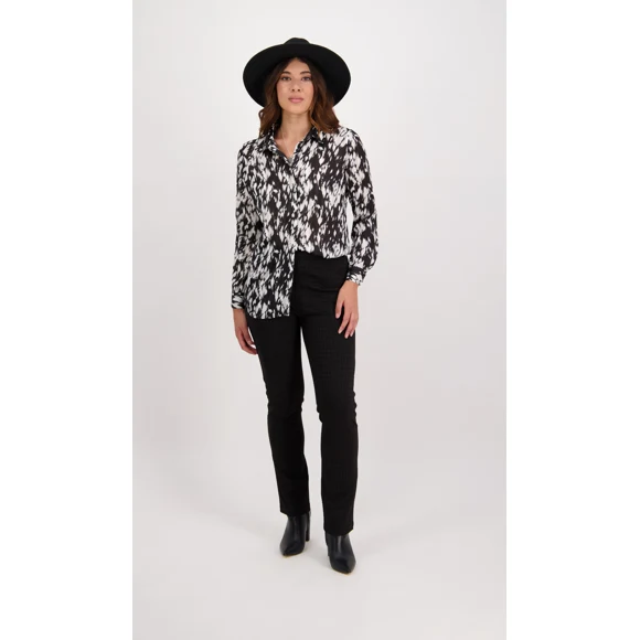 slim leg full length print ponti pull on pant houndstooth (Last one size 18)