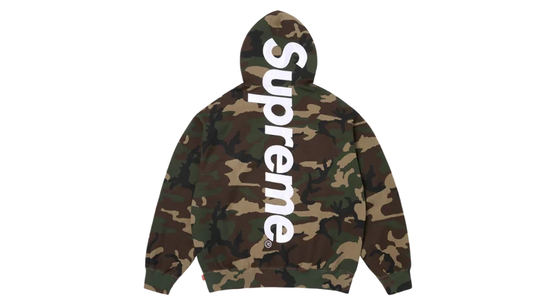 Supreme Satin Applique Hoodie Woodland Camo (SS26)