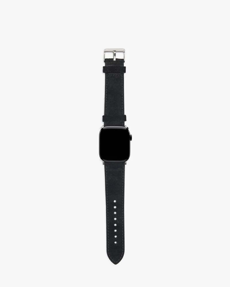 Suede Watch Strap - Jet Black
