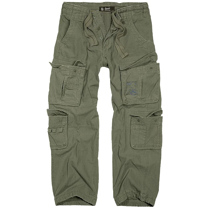 Brandit Pure Vintage Cargo Trousers Olive