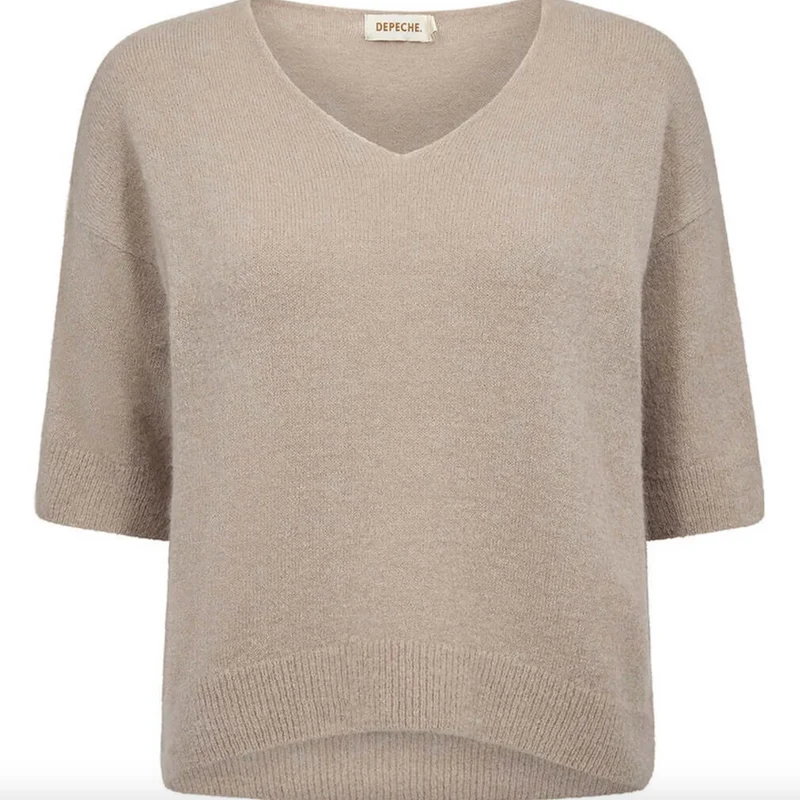 Stickad Alpaca v-ringad - Depeche