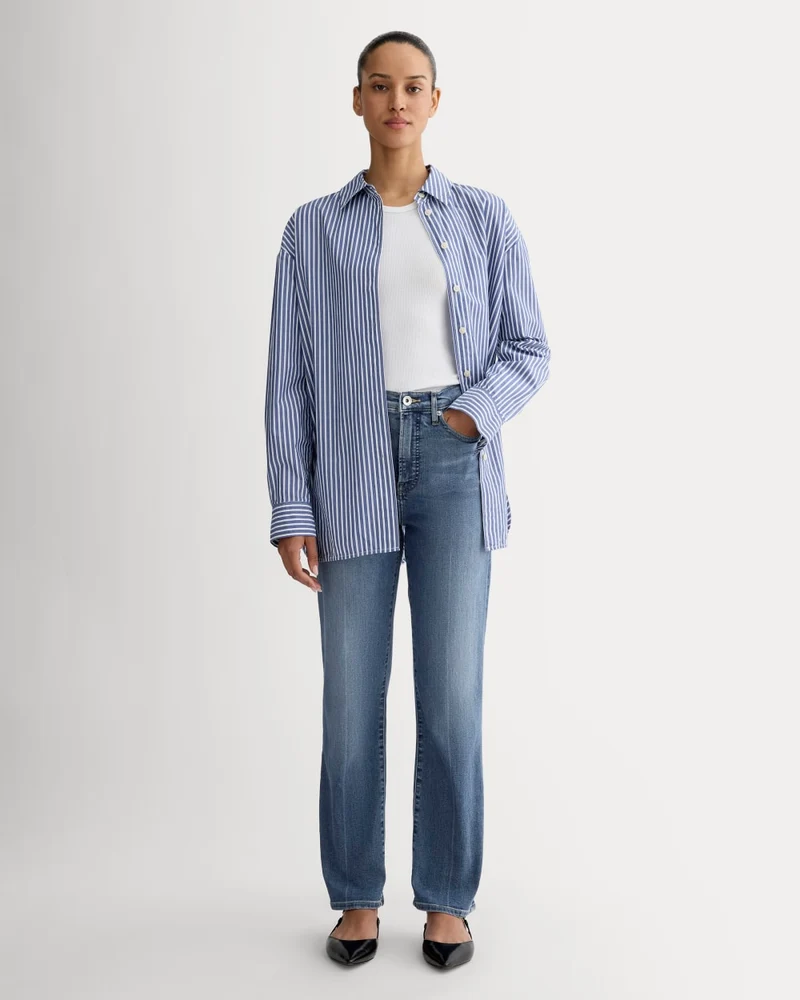 The High-Key Stovepipe Jean | Mid Indigo