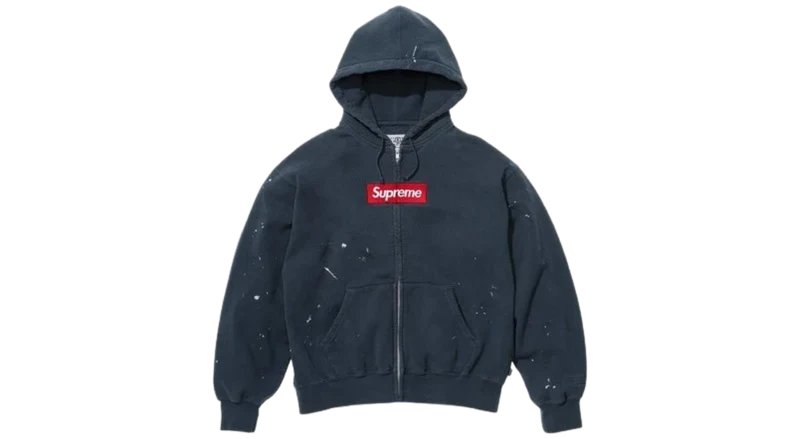 Supreme MM6 Maison Margiela Box Logo Zip Up Navy