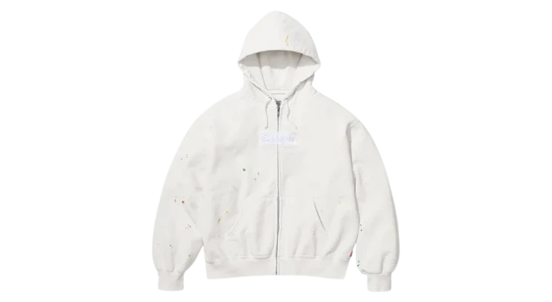 Supreme MM6 Maison Margiela Box Logo Zip Up White