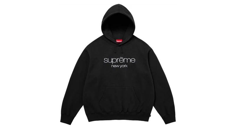 Supreme Classic Logo Hoodie Black
