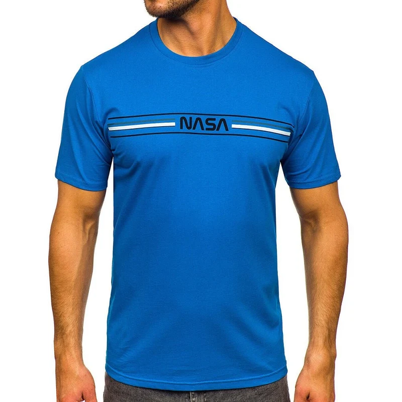 Blå T-shirt Nasa - Kortärmad Herrtröja
