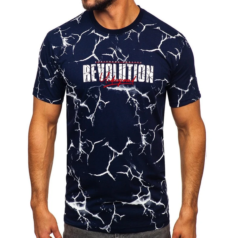 T-Shirt mörkblå Revolution - Herrtröja