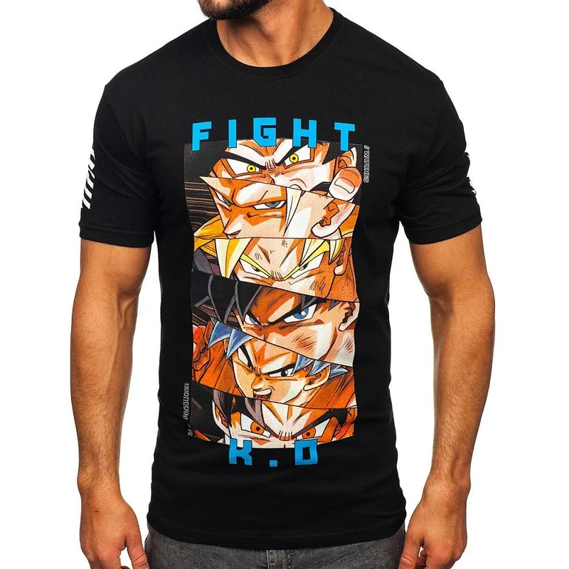 Svart T-shirt - Herrtröja med tryck