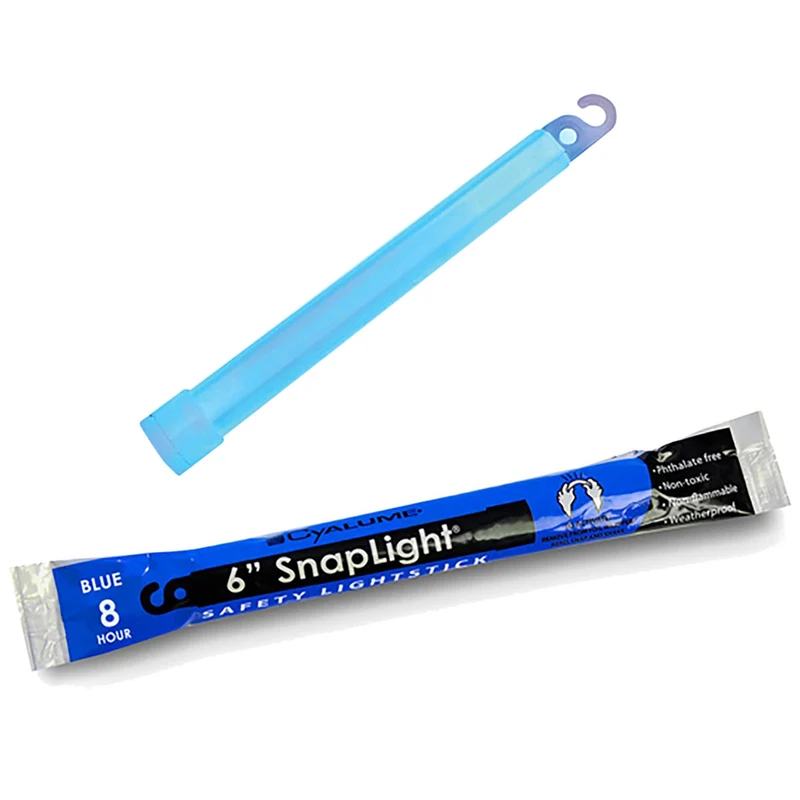 Cyalume SnapLight Lightstick 8 Hour 6” Blue