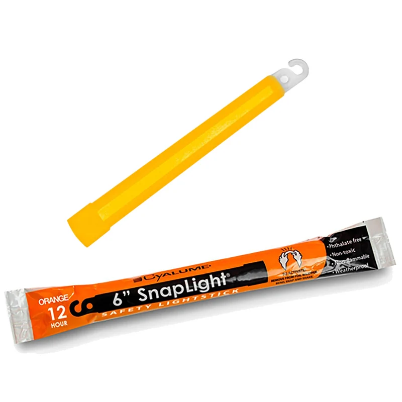 Cyalume SnapLight Lightstick 12 Hour 6” Orange