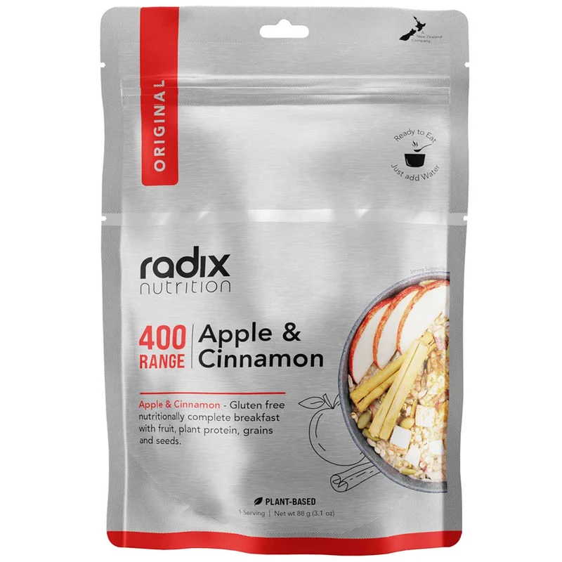 Radix Nutrition Freeze-Dried Meal Apple Cinnamon Breakfast 400kcal / 800kcal