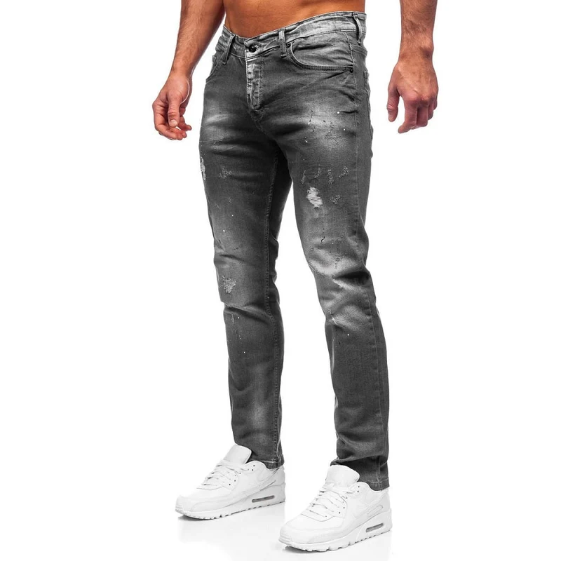 Herrjeans Med Målarfläckar - Slitna Jeans