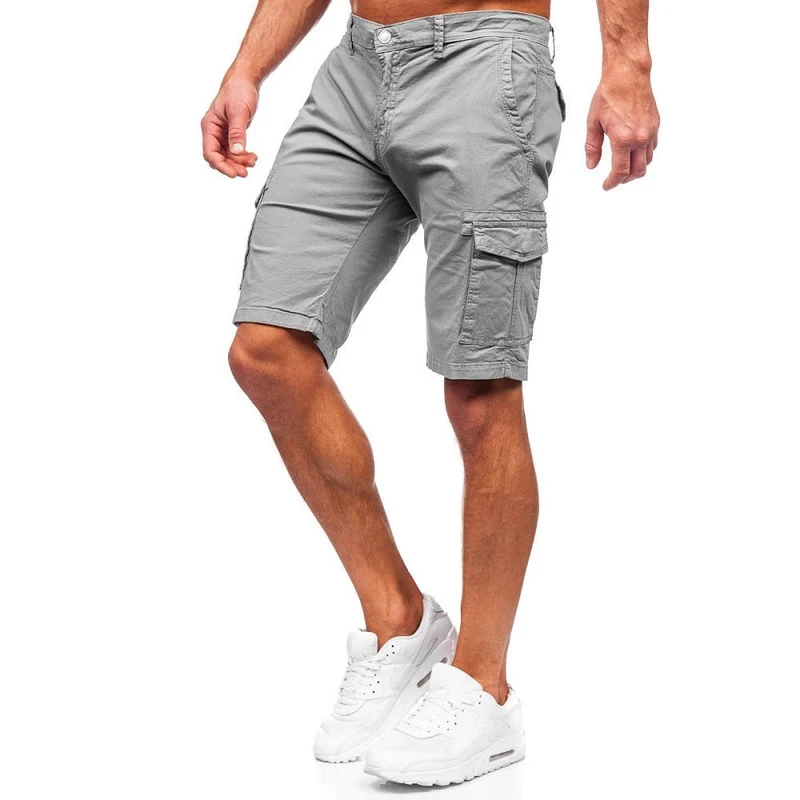 Gråa Shorts med benfickor - Herrkläder
