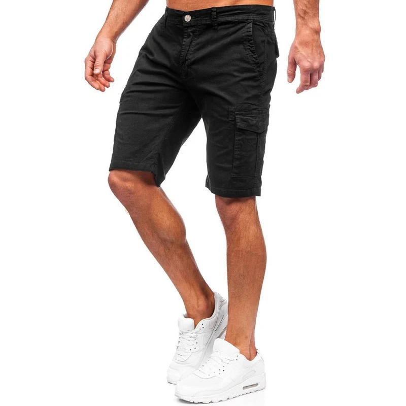 Svarta Shorts med benfickor – Herrkläder