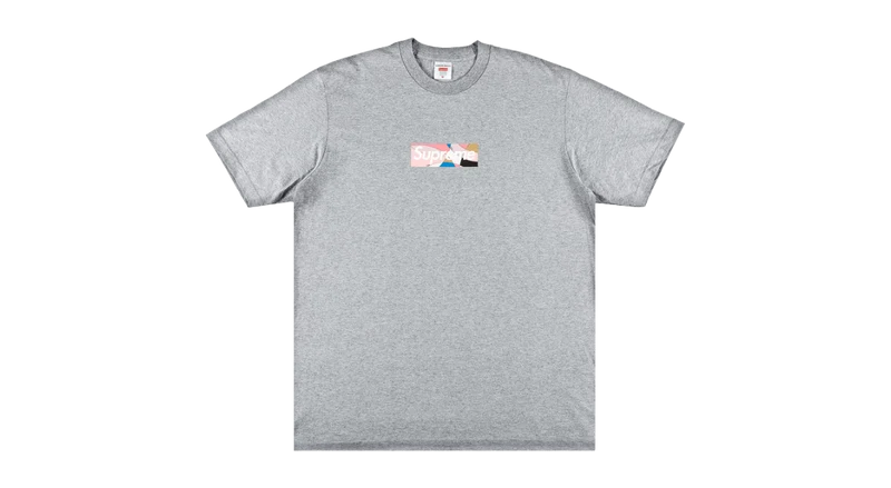 Supreme Emilio Pucci Box Logo Tee Heather Grey
