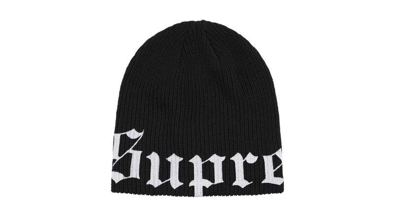 Supreme Old English Printed Beanie Black (SS26)