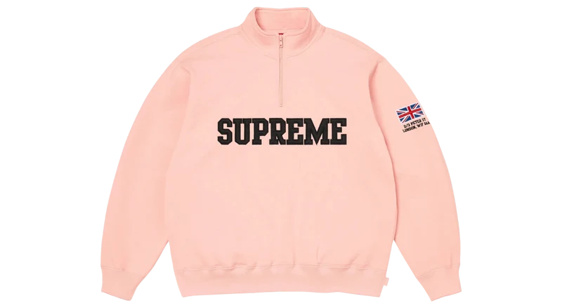 Supreme Shop Flag Half Zip Pullover Peach (UK)