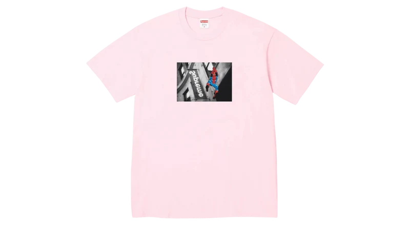 Supreme Spider-Man Tee Light Pink