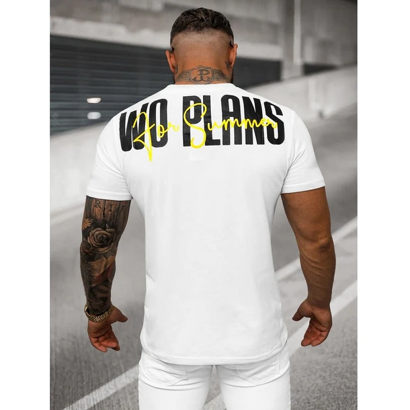 Vit T-shirt Wo Plans - Kortärmad Tröja - UTFÖRSÄLJNING
