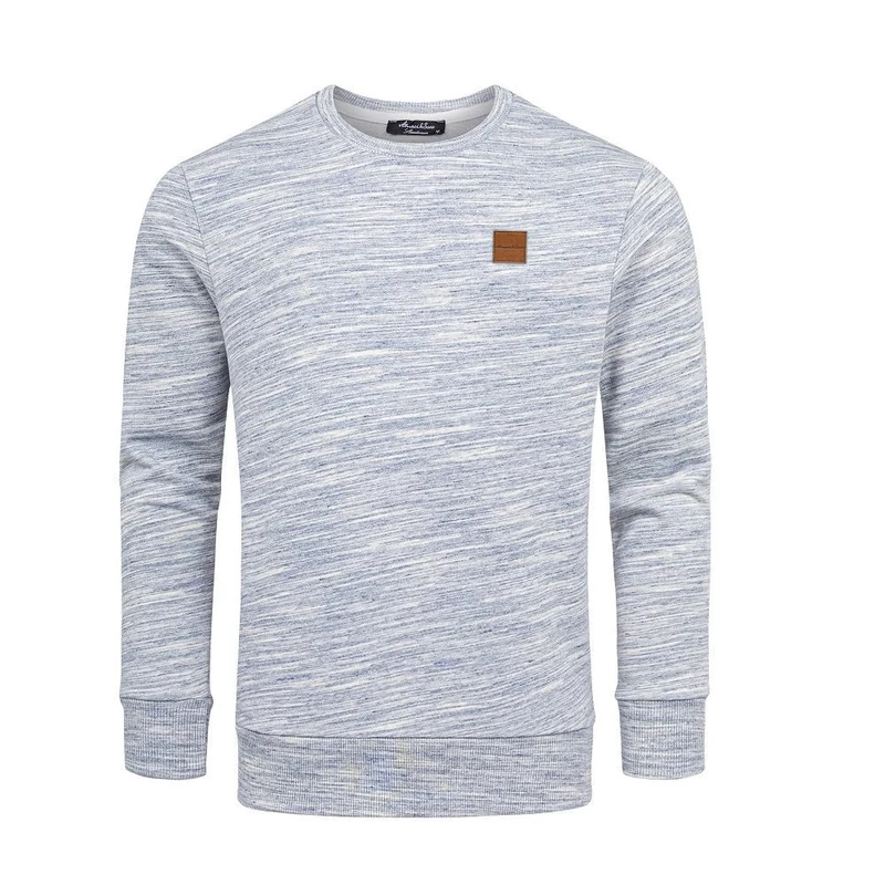 Herr Sweatshirt Blå melange - Komfort och stil - Amaci & Sons