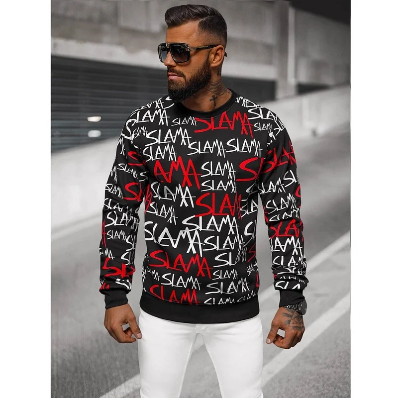 Svart Sweatshirt med attityd - Polyester