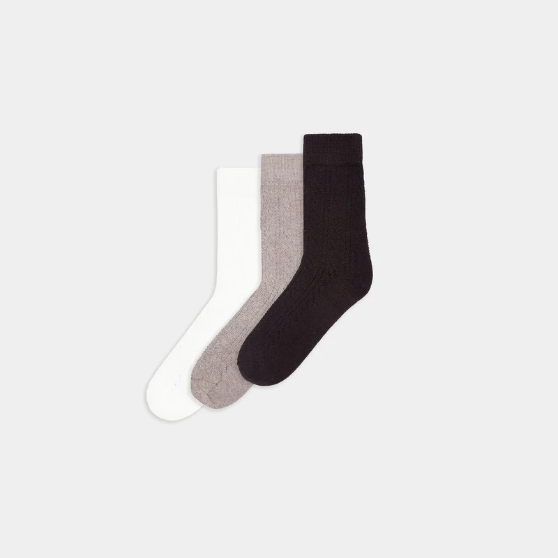 Pointelle Strumpor (3-pack) - Multi