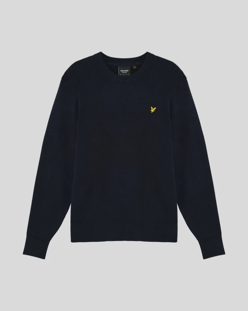 Relaxed Ribbed Crew Neck Jumper