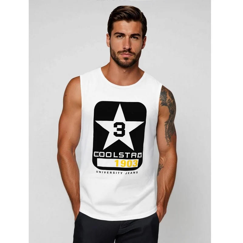 Tanktop Coolstar - Vitt Herrlinne